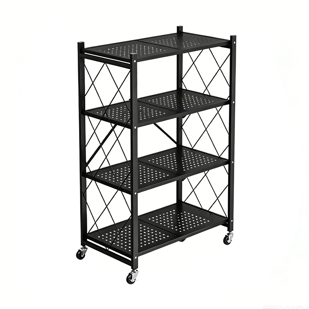 Foldable Multi-Tier Large-Capacity Storage Shelves for Home
